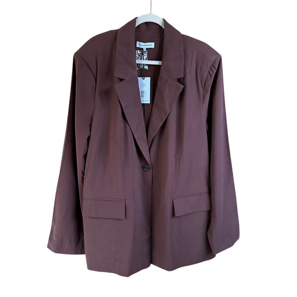 WeWoreWhat Sz XL Brown Relaxed Blazer Oversized Office Workwear Business Casual